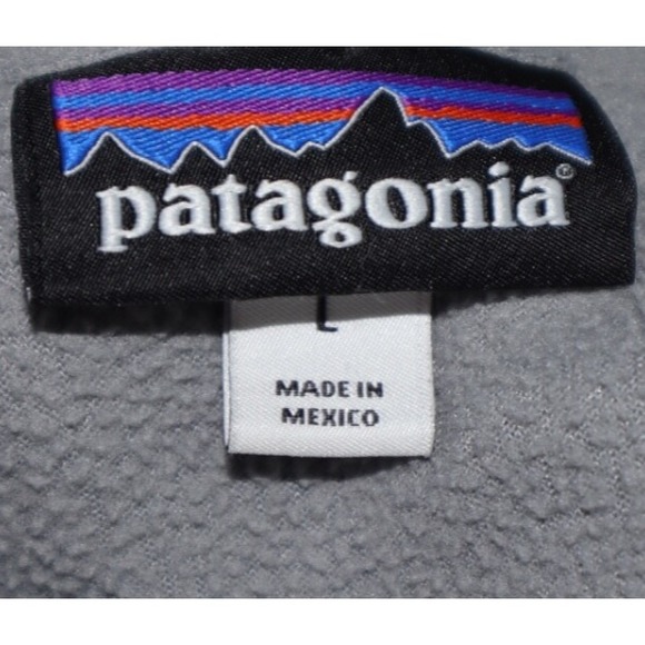 Patagonia Pullover Men Large Gray Micro D Fleece 1/2 Zip Mock Hiking Camping EUC - Picture 5 of 5